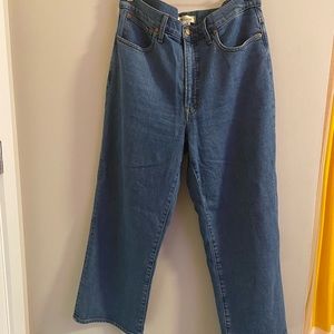 Madewell wide leg cropped jeans